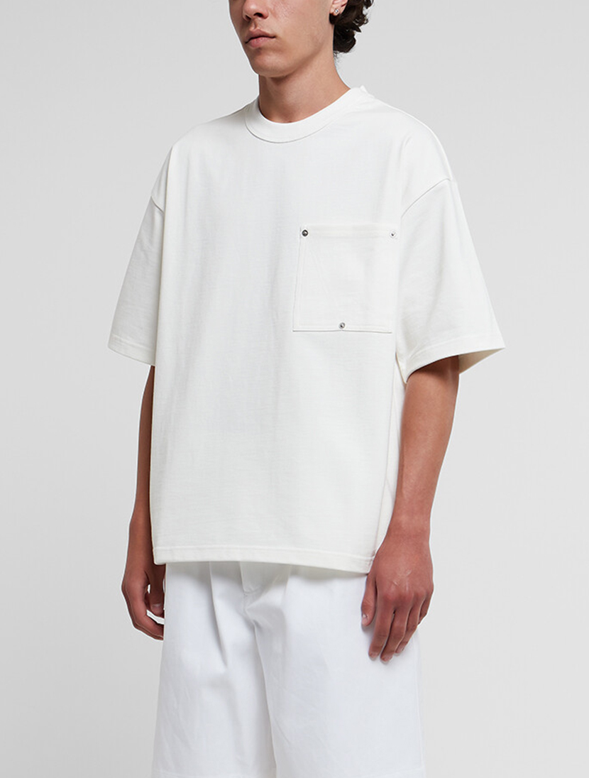 BV 리벳 와이드 티셔츠 ( PURE WHITE )