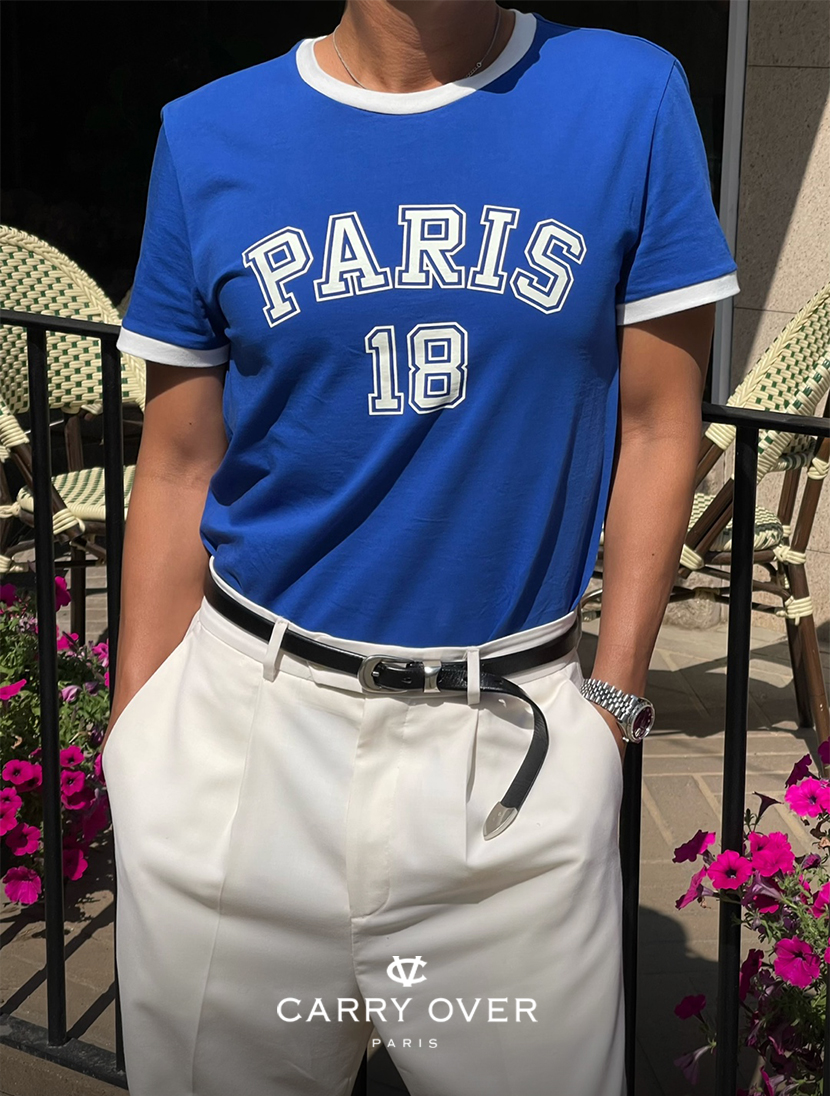 CV PARIS 18 링거 티셔츠 ( BLUE )