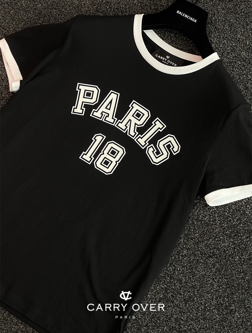 CV PARIS 18 링거 티셔츠 ( BLACK )