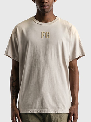 FG 이니셜 후로킹 프린팅 티셔츠 ( GOD GRAY ) [ 1차 재입고 ]