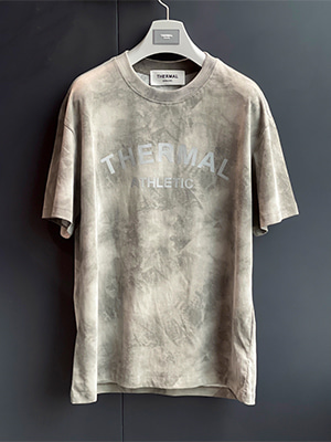 [THERMAL] 002 워터 프린트 티셔츠 ( KHAKI GRAY )