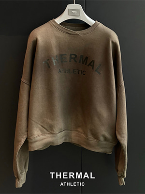 [THERMAL] 004 Hand 2tone Dyeing 스웻셔츠 ( BAGUETTE BROWN )