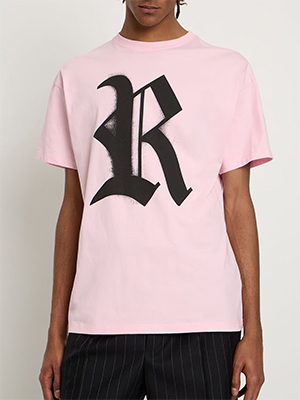 R 프린팅 와이드핏 티셔츠 ( PINK )