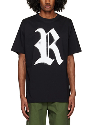 R 프린팅 와이드핏 티셔츠 ( BLACK )