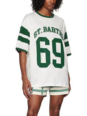 69 라지핏 링거 티셔츠 ( OFF WHITE-GREEN )
